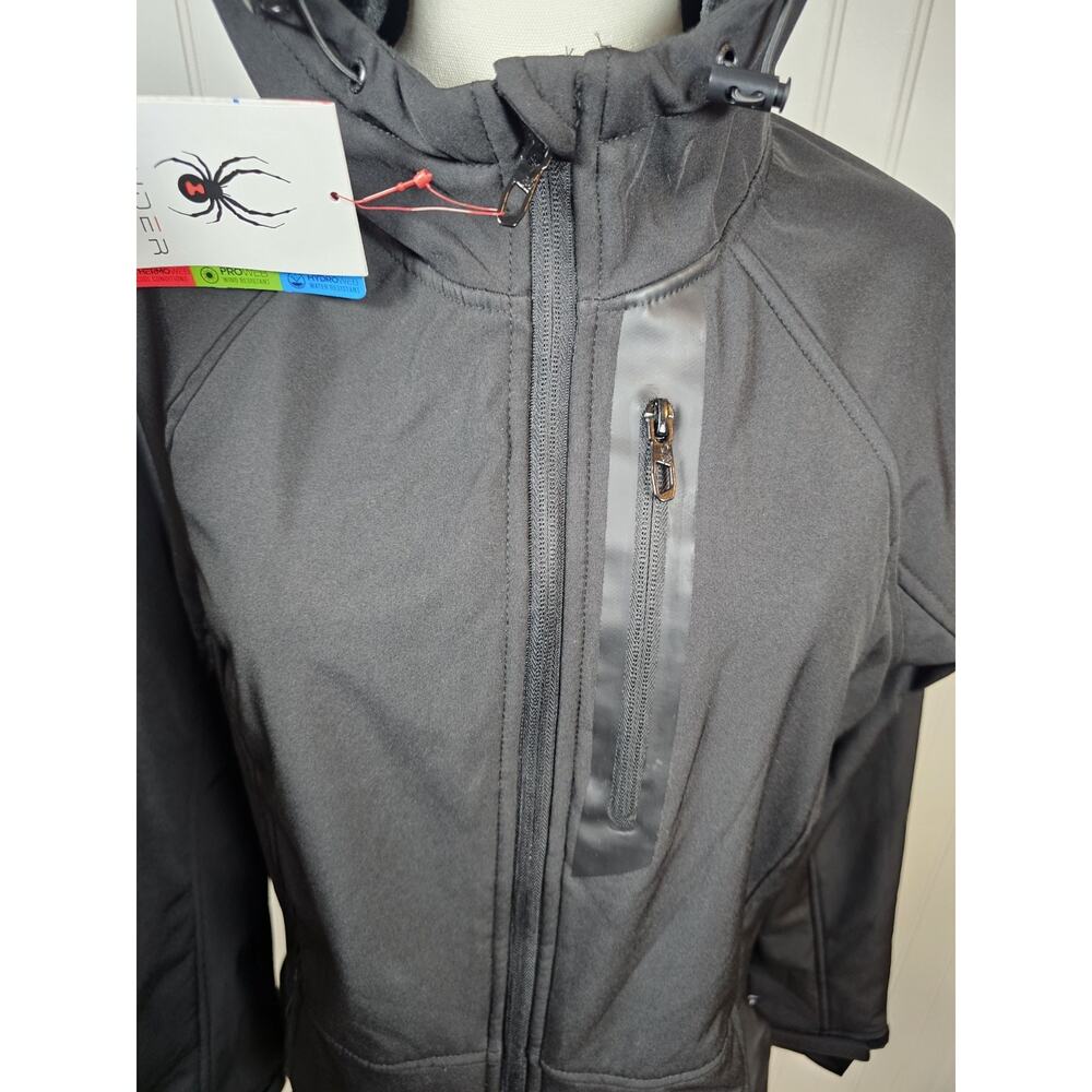 Spyder Softshell Ski Jacket Women's Large NWT Black Pockets - Picture 5 of 13